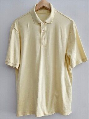 Lands End Men's Banded Short Sleeve Pima Polo Size M